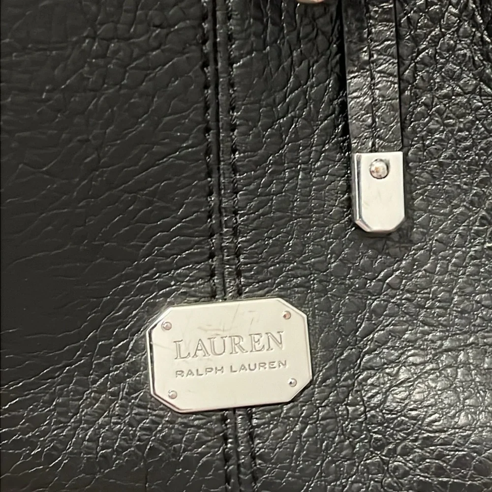 🖤 Lauren Ralph Lauren Black Leather Bucket Shoulder Bag 👜✨